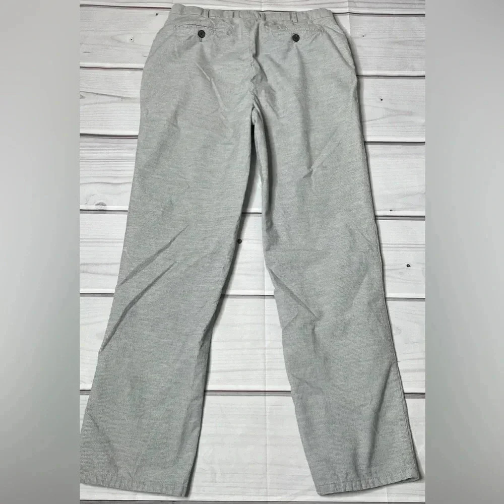 Peter Millar Pants Mens 34 Gray Chinos Corduroy Slim Straight Casual 34x31.5‎